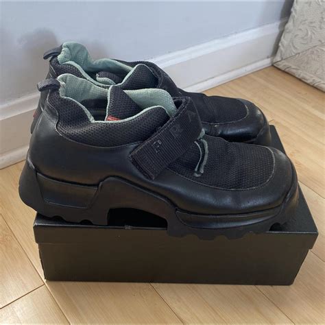 prada black chunky trainers|prada shoes for women.